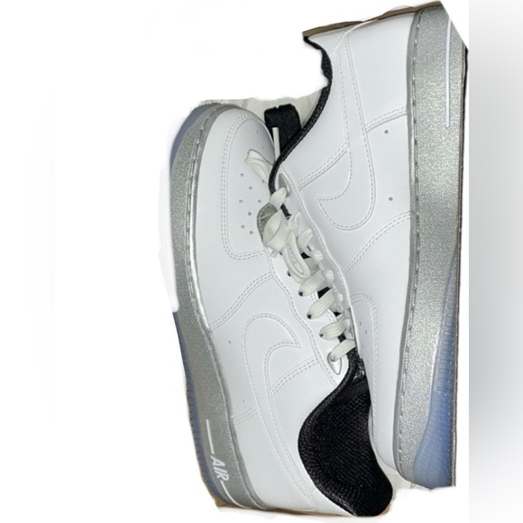 All New Air Force 1’s Women Nike Air… trimmed in silver soles, w/ brand written - Picture 1 of 6